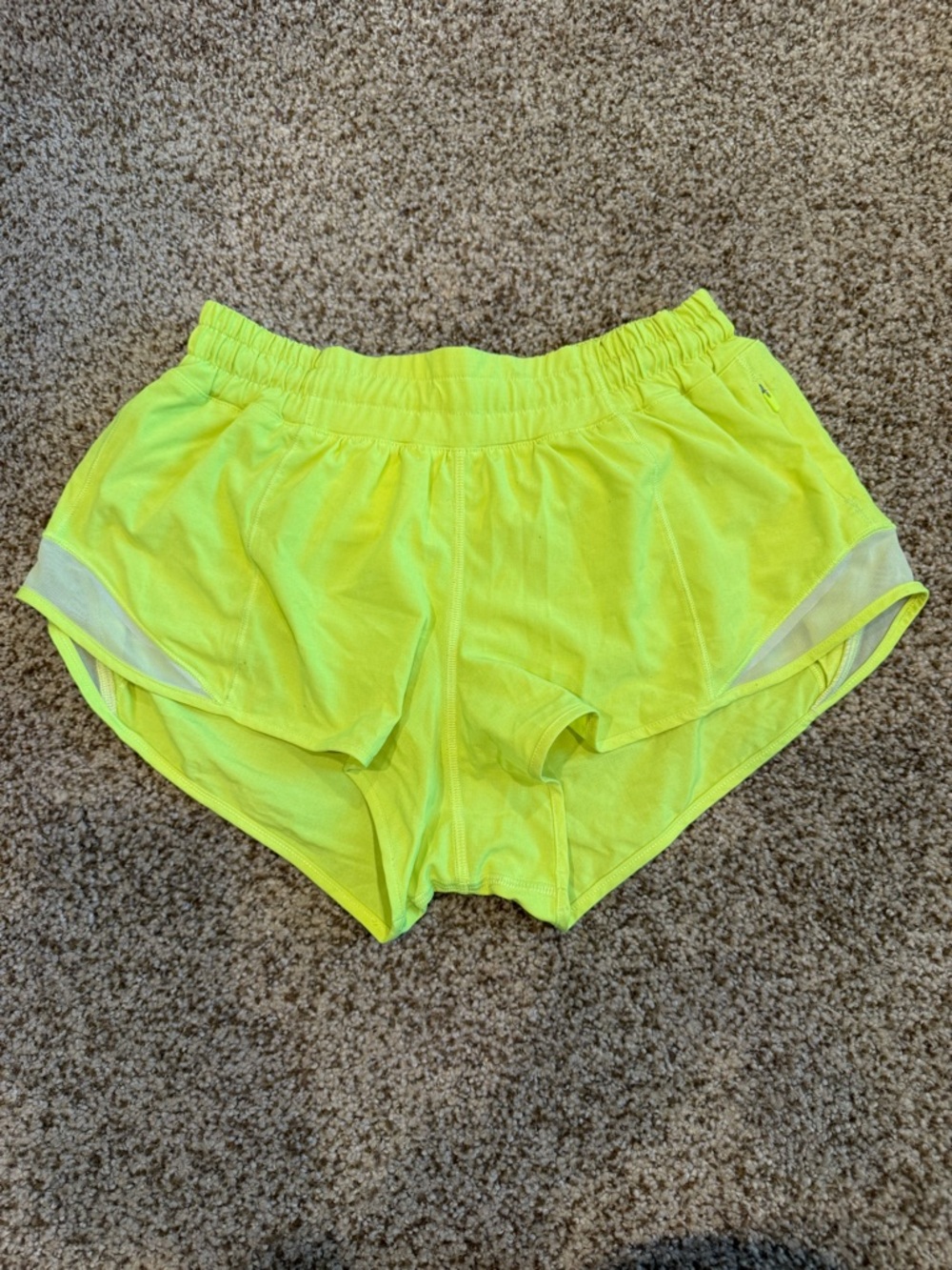 lululemon athletica Neon Yellow Women's Running Shorts